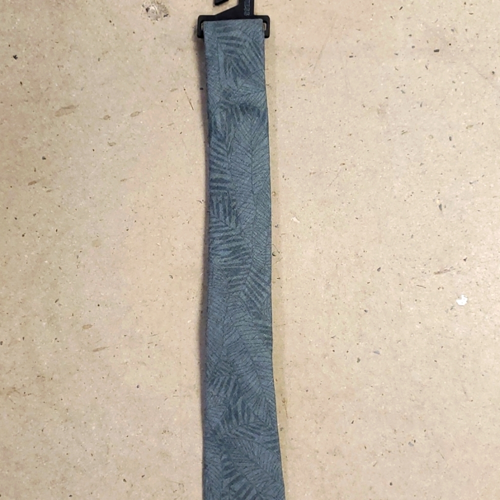 Express gray green palm tropical print tie
